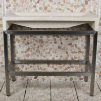 Edelstahl Krakatau Marmor Waschbecken mit Hahnloch 100x47x94 cm.