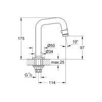 Grohe universal Armatur Ausladung 114 Chrom