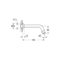 Grohe universal Wandarmatur Ausladung 185 Chrom