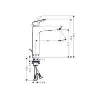 HGrohe Logis 190 Waschtisch Batterie Ausladung 166 mm Chrom