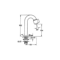 Hansa Nova Hahn Ausladung 93 mm Chrom