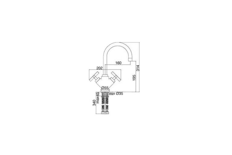 Paffoni Quattro Armatur Ausladung 160 mm Chrom