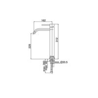 Paffoni light erhöhte Waschtisch Batterie LIG081CR  Ausladung 162 mm Chrom