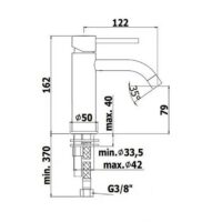 Paffoni light Waschtisch Batterie LIG071CR  Ausladung 122 mm Chrom