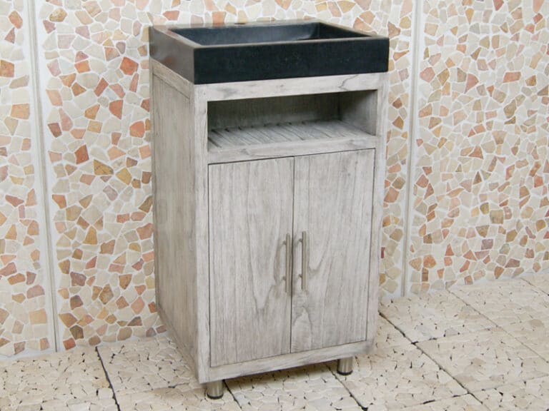 Badezimmermöbel Raung Cabinet Mindyholz 50 cm. Terrazzo