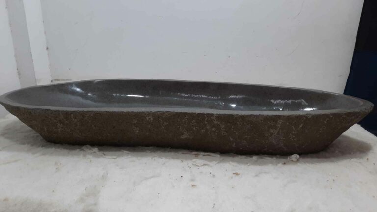 Aufsatzwaschbecken aus Flussstein RXXL0610