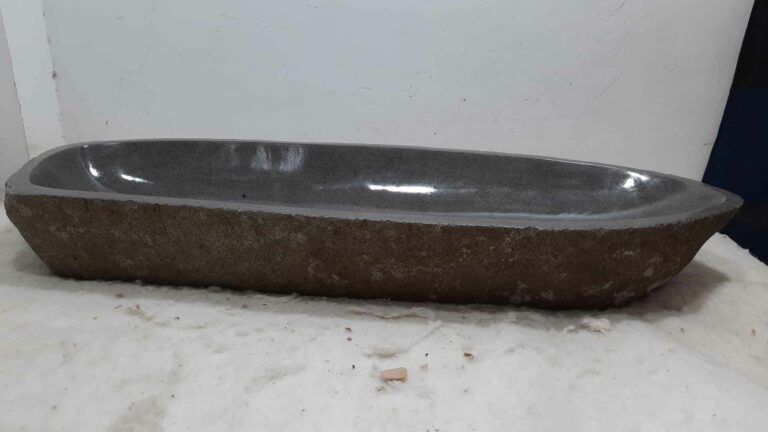 Aufsatzwaschbecken aus Flussstein RXXL0611