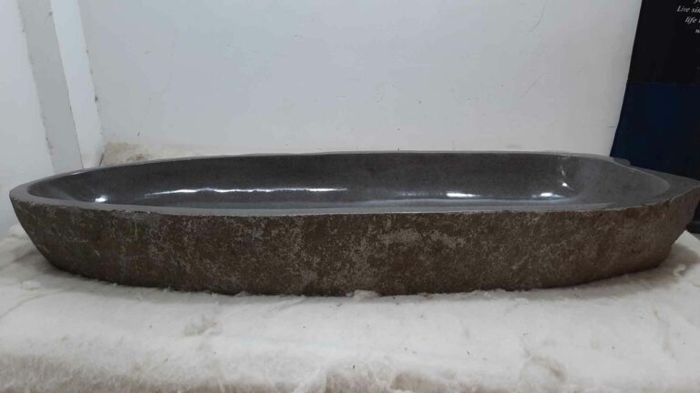 Aufsatzwaschbecken aus Flussstein RXXL0612