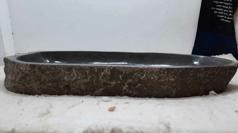 Aufsatzwaschbecken aus Flussstein RXXL0613