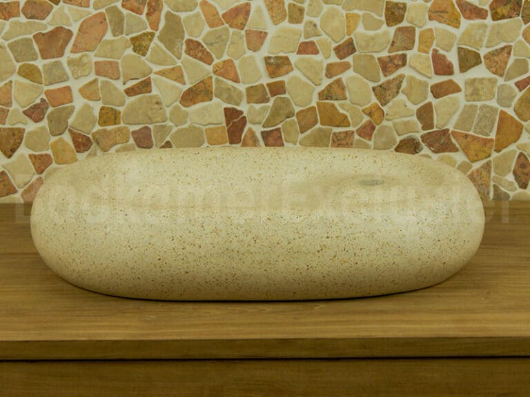 Waschschale Creme Terrazzo TZS-BT04B 60x38x12 cm.