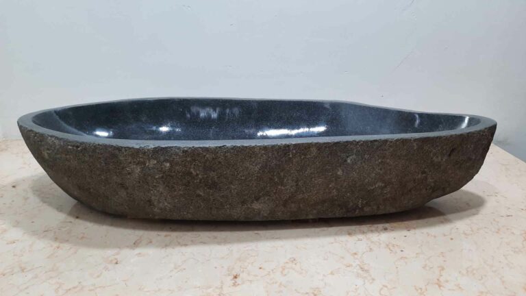 Aufsatzwaschbecken aus Flussstein RXXL210720
