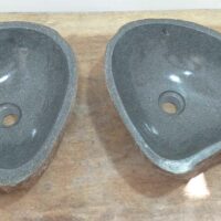 Aufsatzwaschbecken aus Flussstein Satz RM0632 AB