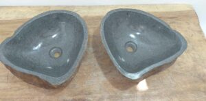 Aufsatzwaschbecken aus Flussstein Satz RM0632 AB