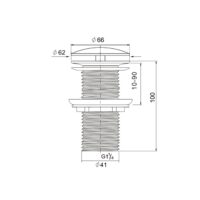 Ablaufventil ohne Druckverschluss Chrom BE-I110 C