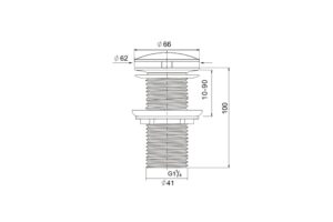 Ablaufventil ohne Druckverschluss Chrom BE-I110 C