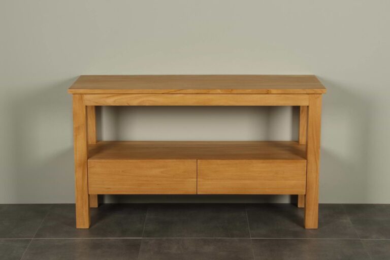 Waschbeckenschrank  Badmöbel Teak Console  140x47x80 cm.