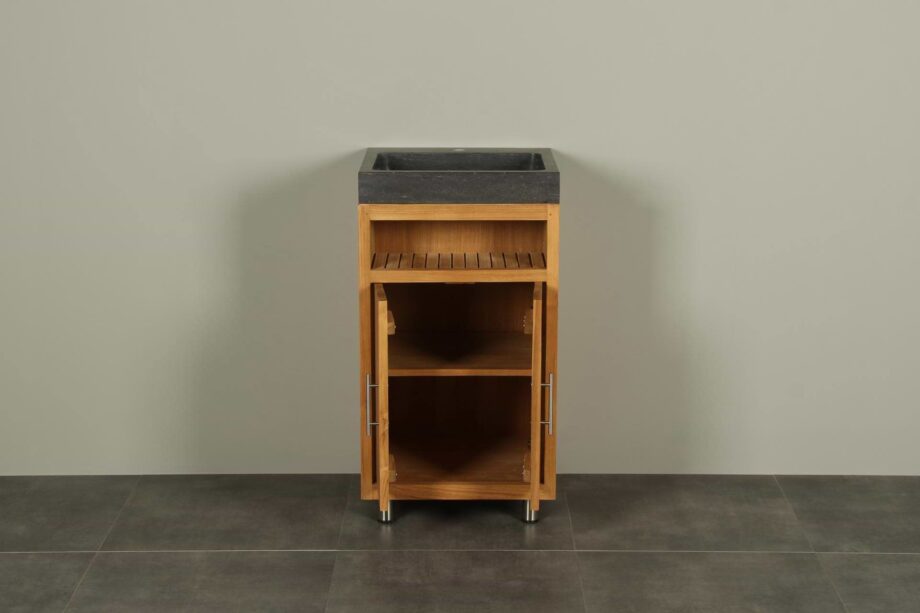 Bademöbel Raung Cabinet Teakholz Bluestone 50 cm mk
