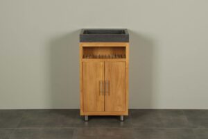 Bademöbel Raung Cabinet Teakholz Bluestone 50 cm zk