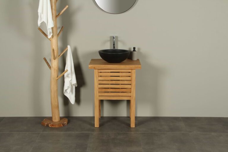 Waschtischunterschrank Teak Leuser Waschtisch 63 cm