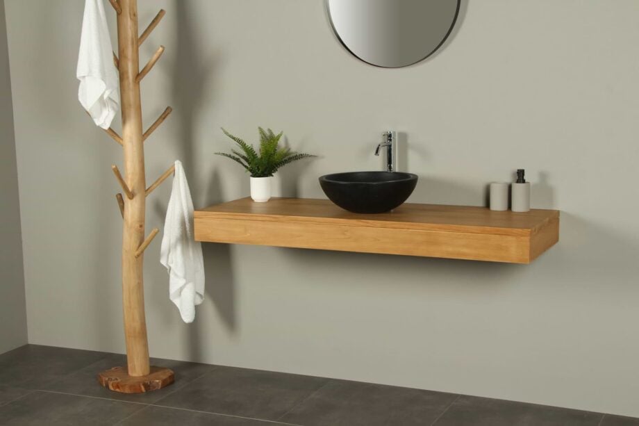 Teak Tischplatte Hängeschrank  Organic 140 cm