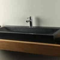 Basaltstein Waschbecken 100 cm BAS-003-1k