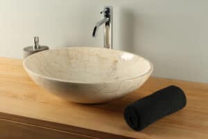 Waschschale Marmor creme 50 cm BE-4006
