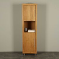 Hochschrank Badmöbel Teakholz Muria 180 cm