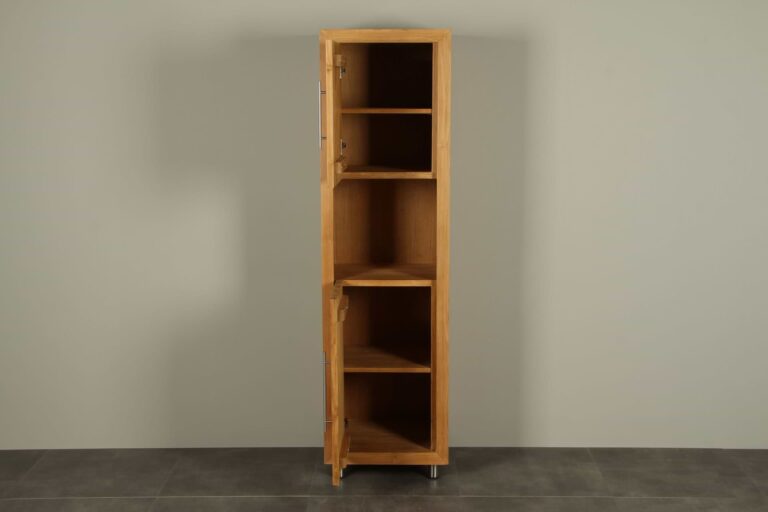 Hochschrank Badmöbel Teakholz Muria 180 cm