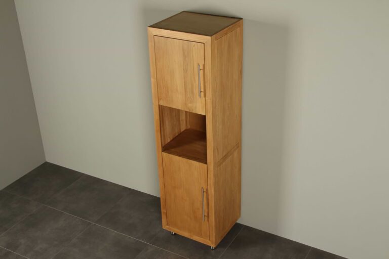 Hochschrank Badmöbel Teakholz Muria 180 cm