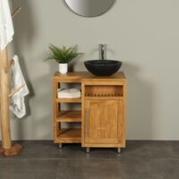 Badmöbel Teak Kerinci Cabinet Teakholz Tür Rechts 75 cm