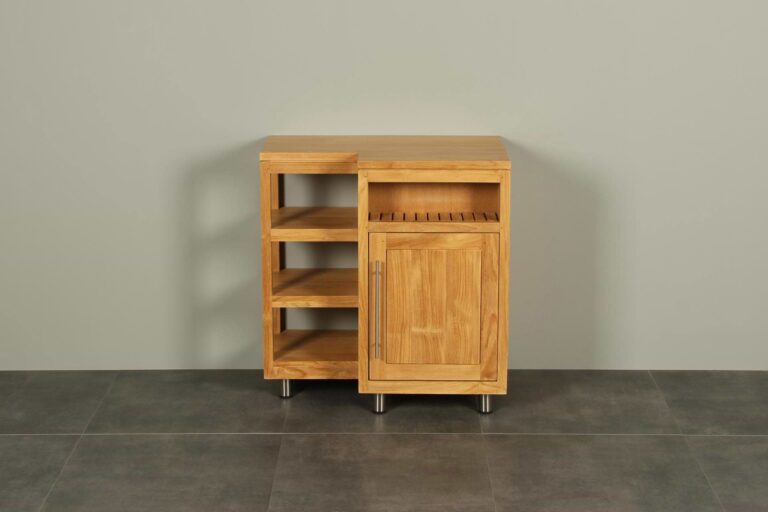 Badmöbel Teak Kerinci Cabinet Teakholz Tür Rechts 75 cm