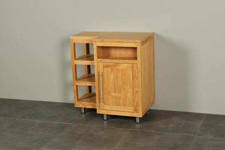 Badmöbel Teak Kerinci Cabinet Teakholz Tür Rechts 75 cm