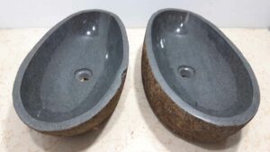 Aufsatzwaschbecken aus Flussstein Satz RL210633AB