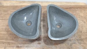 Aufsatzwaschbecken aus Flussstein Satz RM0424 AB