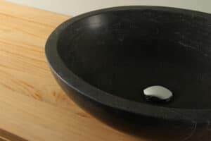 Chinesische Bluestone Waschschale Rundwaschbecken 50 cm BE-019zk
