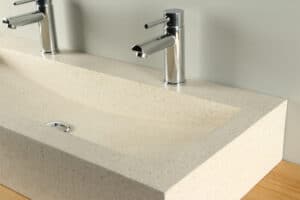 Terrazzo Waschbecken Creme 90 cm TZS 034S2k