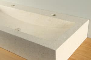 Terrazzo Waschbecken Creme 90 cm TZS 034S2k