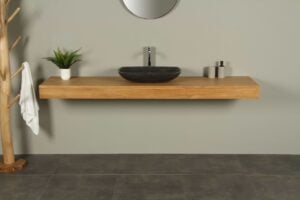 Waschbecken Tischplatte Teakholz Organic 200 cm