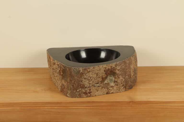 Flussstein Waschbecken RV000001, 52x40x15 cm