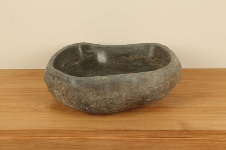 Waschbecken Flussstein RM030323, 46x41x14 cm