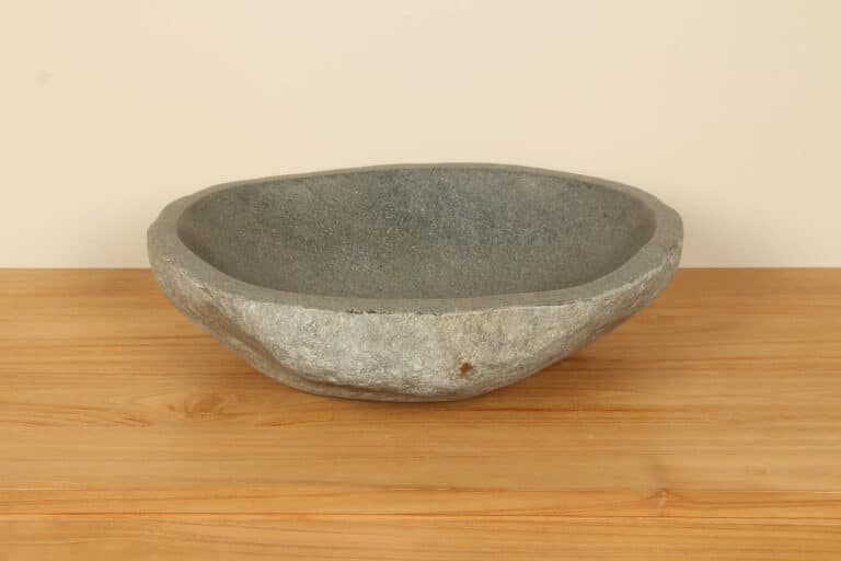 Aufsatzwaschbecken aus Flussstein RL040326, 53x43x14 cm