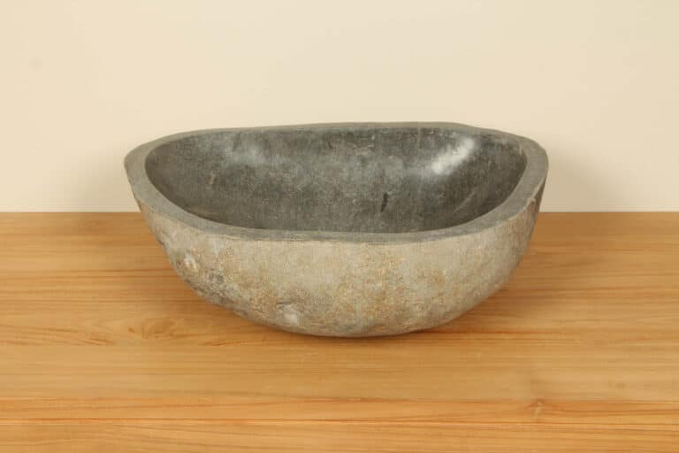 Aufsatzwaschbecken aus Flussstein RL040329, 53x40x15 cm