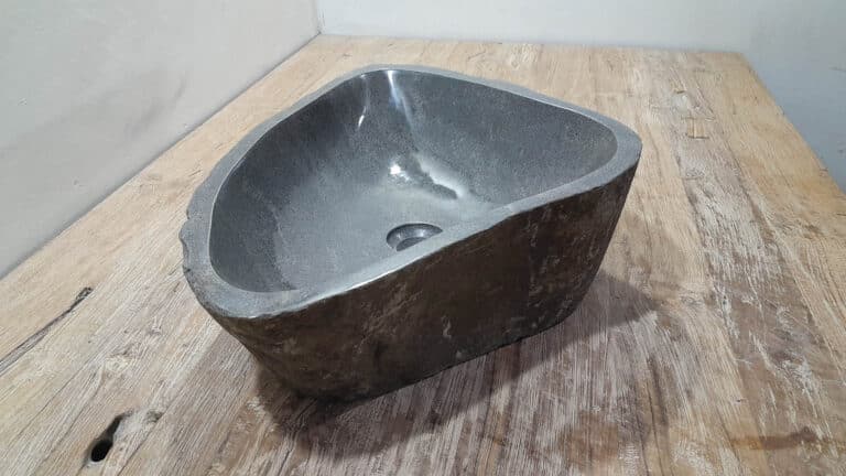 Aufsatzwaschbecken aus Flussstein RL250368, 57x41x15 cm