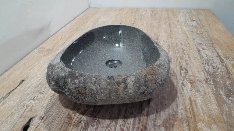 Flussstein Waschbecken RVL250305, 53x38x15 cm