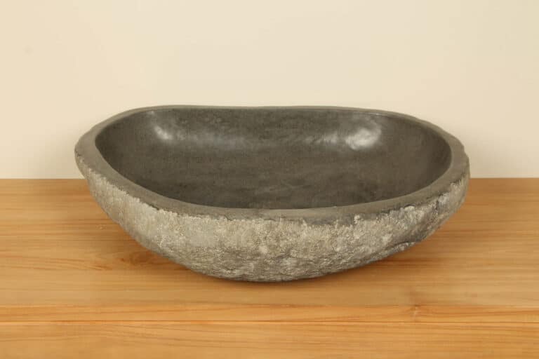 Aufsatzwaschbecken aus Flussstein RXL050306, 66x53x15 cm