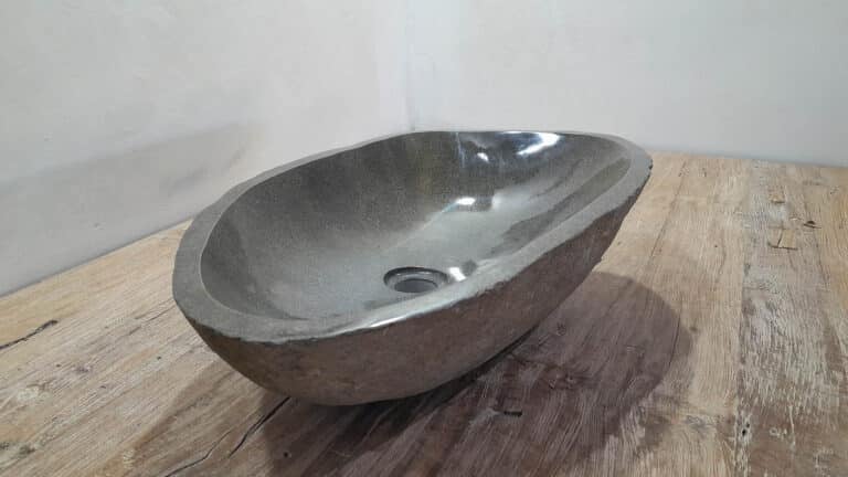 Waschbecken Flussstein RXL250355, 61x37x15 cm
