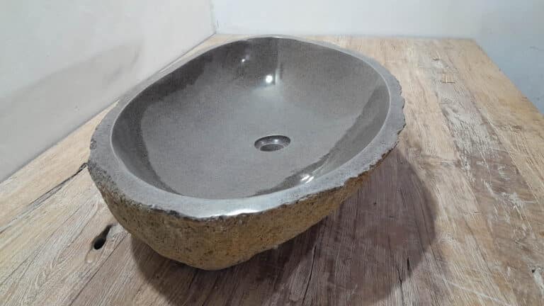 Flussstein Waschbecken RXXL2503709, 79x43x15 cm