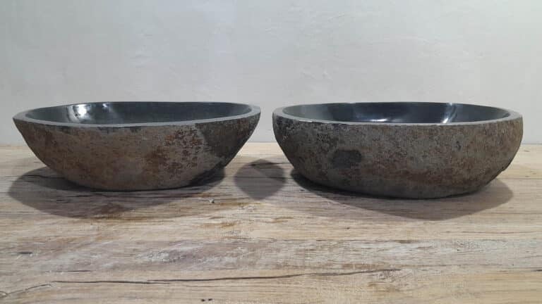 Doppelwaschbecken Flussstein RL250314AB, 53x48x15 cm