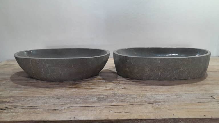 Flussstein Waschbecken Satz RXL250301AB, 66x36x15 cm