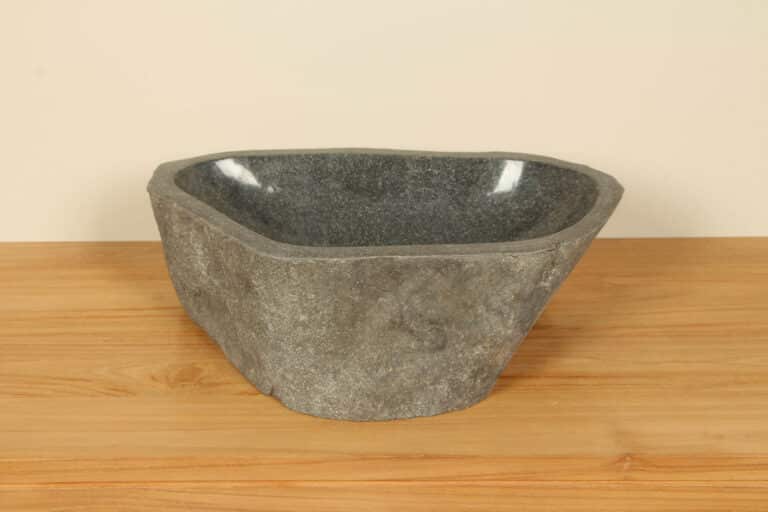 Aufsatzwaschbecken aus Flussstein RL040331, 50x36x15 cm